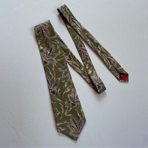 Vtg Chaps Ralph Lauren Floral Print Silk Tie